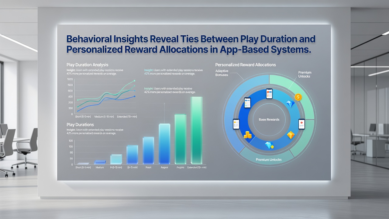 Mobile device displaying reel game interface with reward notification overlay and session analytics