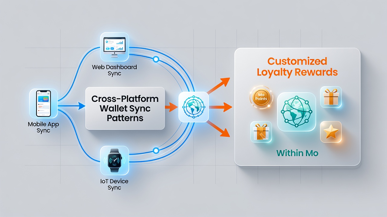 Mobile reel interface displaying synced loyalty rewards and wallet balance