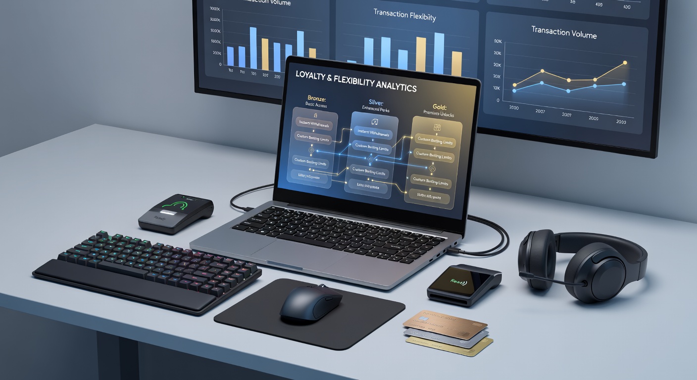 Close-up of transaction interface on portable device highlighting loyalty tier benefits and flexible payment options