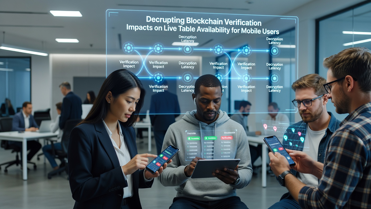 Blockchain verification process illustrated on mobile live table gaming interface