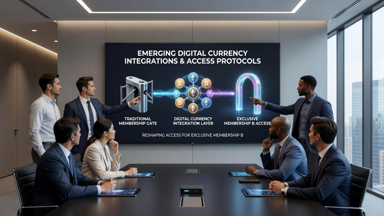 Smartphone interface displaying tiered membership benefits unlocked via digital currency