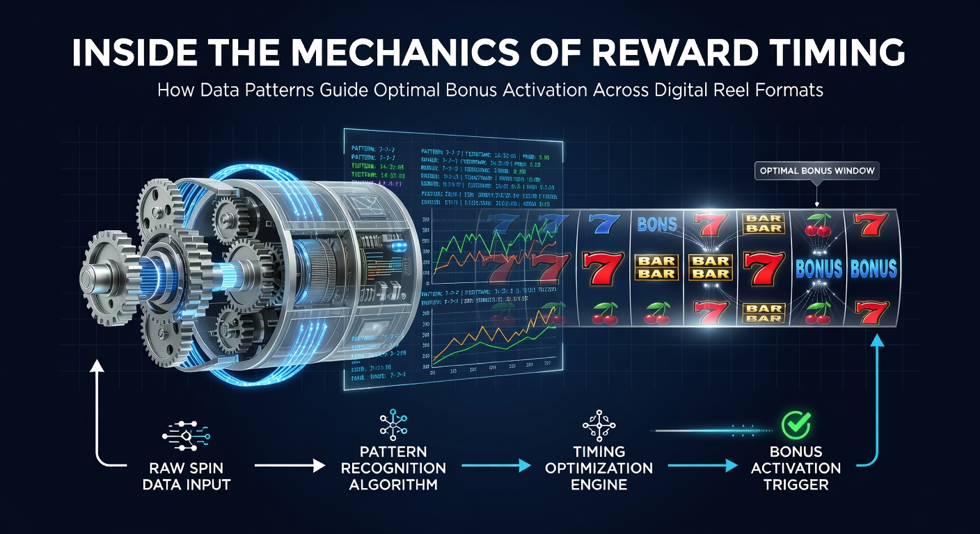 Digital reel slot interface displaying bonus activation timing metrics and player data overlays