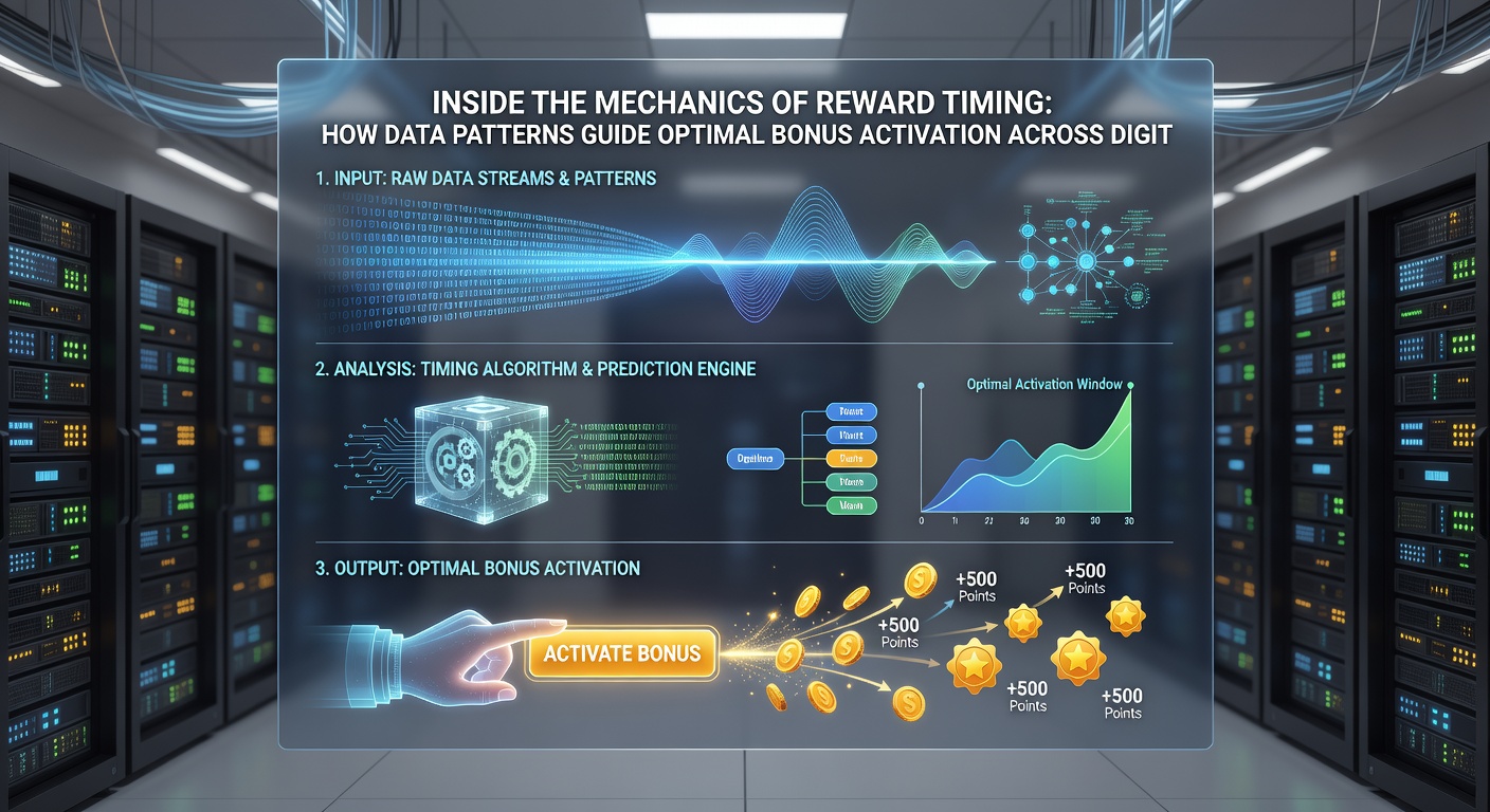 Analytics dashboard illustrating reward timing patterns across multiple digital reel formats with highlighted activation clusters