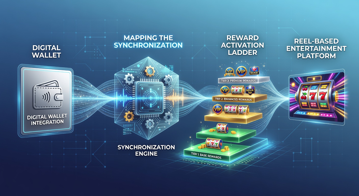 Digital wallet interface syncing with tiered rewards on a reel-based gaming platform dashboard