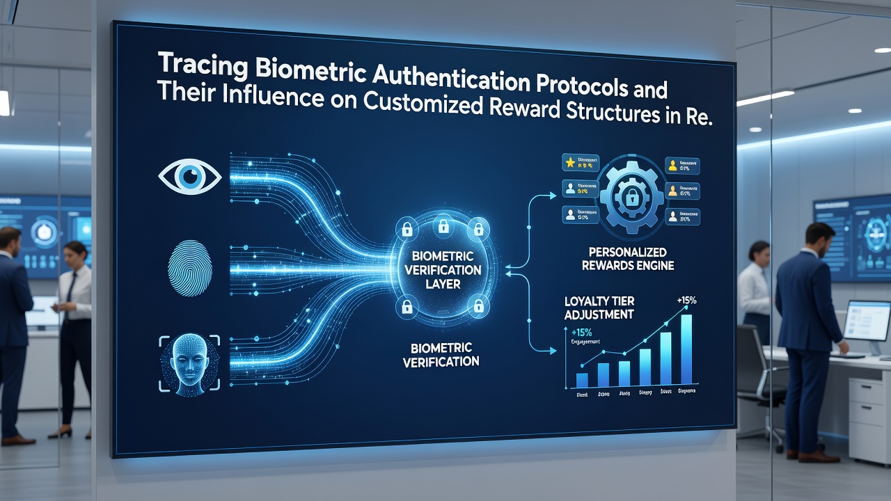 Flowchart illustrating how authenticated biometric sessions link to tiered reward structures in wireless reel platforms